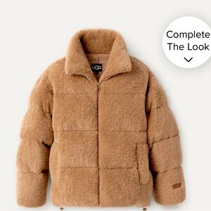 Emmalyn UGGfluff puffer Camel Plush Puffer Jacket